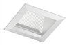 Juno Aculux 3SQWW BD FM Recessed Lighting 3-1/4" Line Voltage, Low Voltage, LED Lensed Wall Wash Reflector Square Downlight, Black Haze Flush Mount Trim