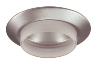 Juno Recessed Lighting 4104HZ-SC (4104 HZSC) 4" Line Voltage Beveled Cone Trim, Haze Reflector, Satin Chrome Trim