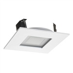 Juno Recessed Lighting 41LSQ-WH (41LSQ WH) 4" Adjustable Lens Square Shower Trim, White Trim