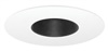 Juno Recessed Lighting 424B-WH (424 BWH) 6" Low Voltage, Line Voltage Pinhole, Adjustable Trim, Black Baffle, White Trim