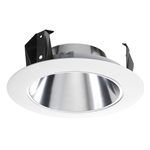Juno Recessed Lighting 42LC-WH (42L CWH) 4" Adjustable Downlight Cone Trim, Clear Reflector White Trim