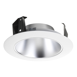 Juno Recessed Lighting 42LHZ-WH (42L HZWH) 4" Adjustable Downlight Cone Trim, Haze Reflector White Trim