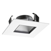 Juno Recessed Lighting 42LSQ-W-WH (42LSQ WWH) 4" Adjustable Downlight Square Cone Trim, White Reflector White Trim