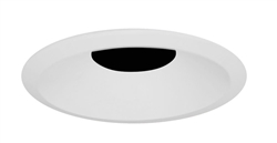 Juno Aculux Recessed Lighting 4301N-WH 3-1/4" Adjustable Regressed Lensed Pinhole Line Voltage, Low Voltage, LED, Black Alzak Reflector, White Trim