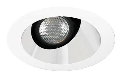 Juno Aculux Recessed Lighting 431NC-SF (3AC CS SF WET) 3-1/4" Line Voltage, Low Voltage, LED Downlight Angle Cut Lensed, Clear Alzak Reflector, Self Flanged Trim
