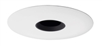 Juno Aculux Recessed Lighting 4332N-WH 3-1/4" Lensed Pinhole Line Voltage, Low Voltage, LED, Black Alzak Reflector, White Trim