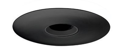 Juno Aculux Recessed Lighting 4337N-BL (3DPIN BS BLSF) 3-1/4 Low Voltage, LED Pinhole, Black Alzak Reflector, Black Trim