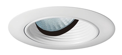 Juno Aculux Recessed Lighting 435NW-WH 3-1/4" Low Voltage Angle-Cut Baffle, White Baffle White Trim