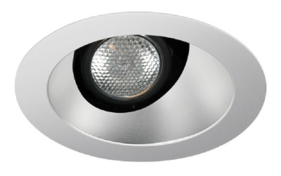 Juno Aculux Recessed Lighting 438NC-SF (3AC CS SF) 3-1/4" Low Voltage, LED Angle Cut , Clear Alzak Reflector, Self Flanged Trim