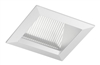 Juno Aculux Recessed Lighting 439SQHZ-SF 3-1/4" Line Voltage, Low Voltage, LED Lensed Wall Wash Reflector Square Downlight, Haze Self Flanged Trim