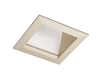 Juno Aculux Recessed Lighting 439SQWHZ-SF 3-1/4" Line Voltage, Low Voltage, LED Lensed Wall Wash Reflector Square Downlight, Wheat Haze Self Flanged Trim