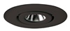 Juno Recessed Lighting 440-BL (440 BL) 4" Line Voltage, Low Voltage, Flush Gimbal Ring Trim, GU10 Base, Black Trim