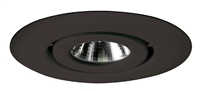 Juno Recessed Lighting 440-BL (440 BL) 4" Line Voltage, Low Voltage, Flush Gimbal Ring Trim, GU10 Base, Black Trim