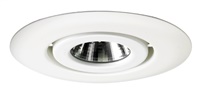 Juno Recessed Lighting 440-WH (440 WH) 4" Line Voltage, Low Voltage, Flush Gimbal Ring Trim, GU10 Base, White Trim