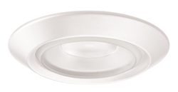 Juno Recessed Lighting 4402-WH (4402 WH) 4" Low Voltage Frosted Regressed Perimeter Glass Lensed Trim, White Trim