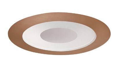 Juno Recessed Lighting 441W-ABZ (441 WABZ) 4" Low Voltage Adjustable Frosted Lens with Clear Center Trim, Aged Bronze Trim