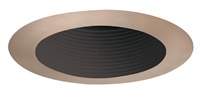 Juno Recessed Lighting 444B-ABZ (444 BABZ) 4" Low Voltage Adjustable Baffle Trim, Black Baffle, Aged Bronze Trim