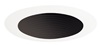 Juno Recessed Lighting 444B-WH (444 BWH) 4" Low Voltage Adjustable Baffle Trim, Black Baffle, White Trim