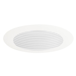 Juno Recessed Lighting 444W-WH (444 WWH) 4" Low Voltage Adjustable Baffle Trim, White Baffle, White Trim