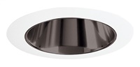 Juno Recessed Lighting 447B-WH (447 BWH) 4" Low Voltage Adjustable Cone Trim, Black Reflector, White Trim