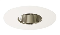 Juno Recessed Lighting 457C-WH (457 CWH) 6" Low Voltage, Adjustable Cone Trim, Clear Reflector, White Trim