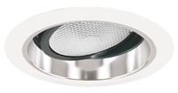 Juno Recessed Lighting 467C-WH (467 CWH) 6" Low Voltage, Adjustable Cone Trim, Clear Reflector, White Trim