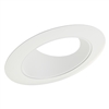 Juno Recessed Lighting 46LW-WH (46L WWH) 4" Standard Slope Trim for Ceiling 9 Degree to 24 Degree, Gloss White Reflector, White Trim Ring