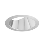 Juno Aculux Recessed Lighting 5000C-SF (4AC20 CS SF) 4 inch LED 20 Degree Angle-Cut Cone Trim, Self Flanged, Clear Specular Alzak Finish
