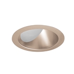 Juno Aculux Recessed Lighting 5001WHZ-SF (4AC WTD SF WET) 4 inch LED Lensed Angle-Cut Cone Trim, Self Flanged, Wheat Haze Alzak Finish
