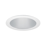 Juno Aculux Recessed Lighting 5002W-SF (4DP W SF WET) 4 inch LED Lensed Cone Trim, Self Flanged, White Finish