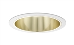 Juno Aculux Recessed Lighting 600G-WH 6" CFL Vertical Open Downlight Gold Alzak Reflector, White Trim