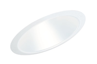 Juno Recessed Lighting 602W-WH (602 WWH) 6" Line Voltage, Fluorescent, Super Slope Ceiling Reflector Cone Trim, White Reflector, White Trim