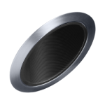 Juno Recessed Lighting 604B-SC (604 BSC) 6" Line Voltage, Fluorescent, Super Slope Ceiling Baffle Downlight Trim, Black Baffle, Satin Chrome Trim