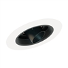 Juno Recessed Lighting 606B-WH (606 BWH) 6" Line Voltage, Super Slope Ceiling Cylinder Spotlight Trim, Black Baffle, White Trim