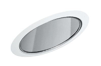 Juno Recessed Lighting 612HZ-WH (612 HZWH) 6" Line Voltage, Fluorescent, Slope Ceiling Reflector Cone Trim, Haze Reflector, White Trim