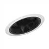 Juno Recessed Lighting 616B-WH (616 BWH) 6" Line Voltage, Slope Ceiling Cylinder Spotlight Trim, Black Baffle, White Trim
