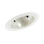 Juno Recessed Lighting 616W-WH (616 WWH) 6" Line Voltage, Slope Ceiling Cylinder Spotlight Trim, White Baffle, White Trim