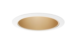 Juno Aculux Recessed Lighting 627WHZ-WH 5-5/8" Deep Downlight Cone, Wheat Haze Alzak Reflector, White Trim