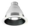 Juno Recessed Lighting 633B-WH 6" Line Voltage, Baffled Multiplier Trim, Black Baffle, White Trim