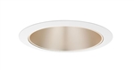 Juno Aculux Recessed Lighting 638WHZ-WH 5 5/8" Angle-Cut Cone, Wheat Haze Alzak Reflector, White Trim