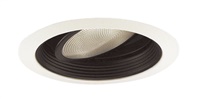 Juno Recessed Lighting 688B-WH (688 BWH) 5" Line Voltage Gimbal Ring in Baffle Trim, Black Baffle, White Trim