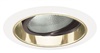 Juno Recessed Lighting 689G-WH (689 GWH) 5" Line Voltage Gimbal Ring in Cone Trim, Gold Reflector, White Trim