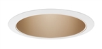 Juno Aculux Recessed Lighting 727WHZ-WH 7" Line Voltage Deep Downlight Cone, Wheat Haze Alzak Reflector, White Trim