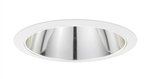 Juno Aculux Recessed Lighting 738G-WH 7" Line Voltage Adjustable Angle Cut Cone, Gold Alzak Reflector, White Trim