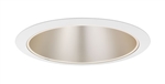 Juno Aculux Recessed Lighting 738WHZ-WH 7" Line Voltage Adjustable Angle Cut Cone, Wheat Haze Alzak Reflector, White Trim