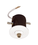 Juno Track Lighting 907 QJ WHA Flat Quick Jack Mini MonoPoint for Remodel Applications, White Finish