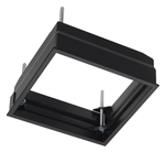 Juno Aculux Recessed Lighting FMASQ4-SC100-BL 3 1/4" Square Flush Mount Adapter for 1/2" to 1" Thick Ceiling Black Finish