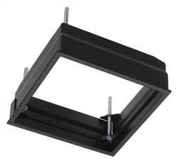 Juno Aculux Recessed Lighting FMASQ4-SC175-BL 3 1/4" Square Flush Mount Adapter for 1-3/8" to 1-3/4" Thick Ceiling Black Finish
