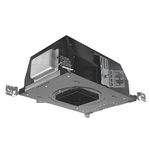 Juno Aculux Recessed Lighting IC512LSQ-827-F-L 4 inch LED New Construction Square Adjustable IC Housing, 1200 Lumens, 2700K Color Temp, 80 CRI, Flood Beam, 120-277V, Lutron Hi-Lume 3-Wire Dimming, Ecosystem Compatible, 1%