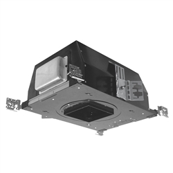 Juno Aculux Recessed Lighting IC517LSQ-827-F-M 4 inch LED New Construction Square Adjustable IC Housing, 1700 Lumens, 2700K Color Temp, 80 CRI, Flood Beam, 120-277V, DMX517/RDM